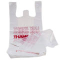 Grand sac de transport pour t-shirts d&#39;épicerie en plastique uni blanc